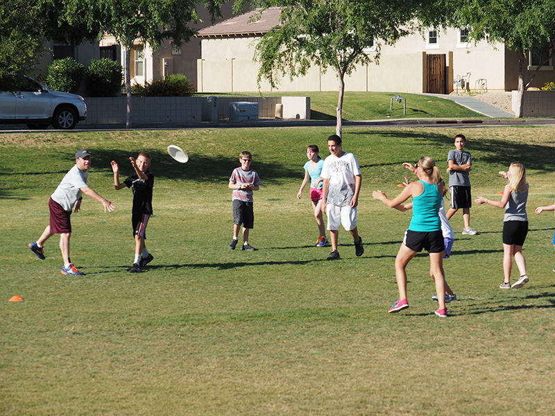 santan charter school exercise frisbee