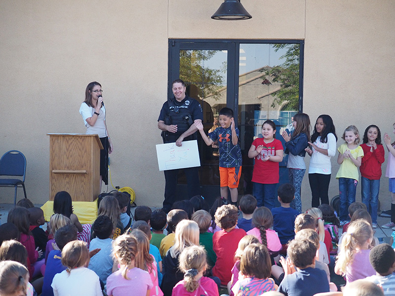 santan charter school our history police officer with school